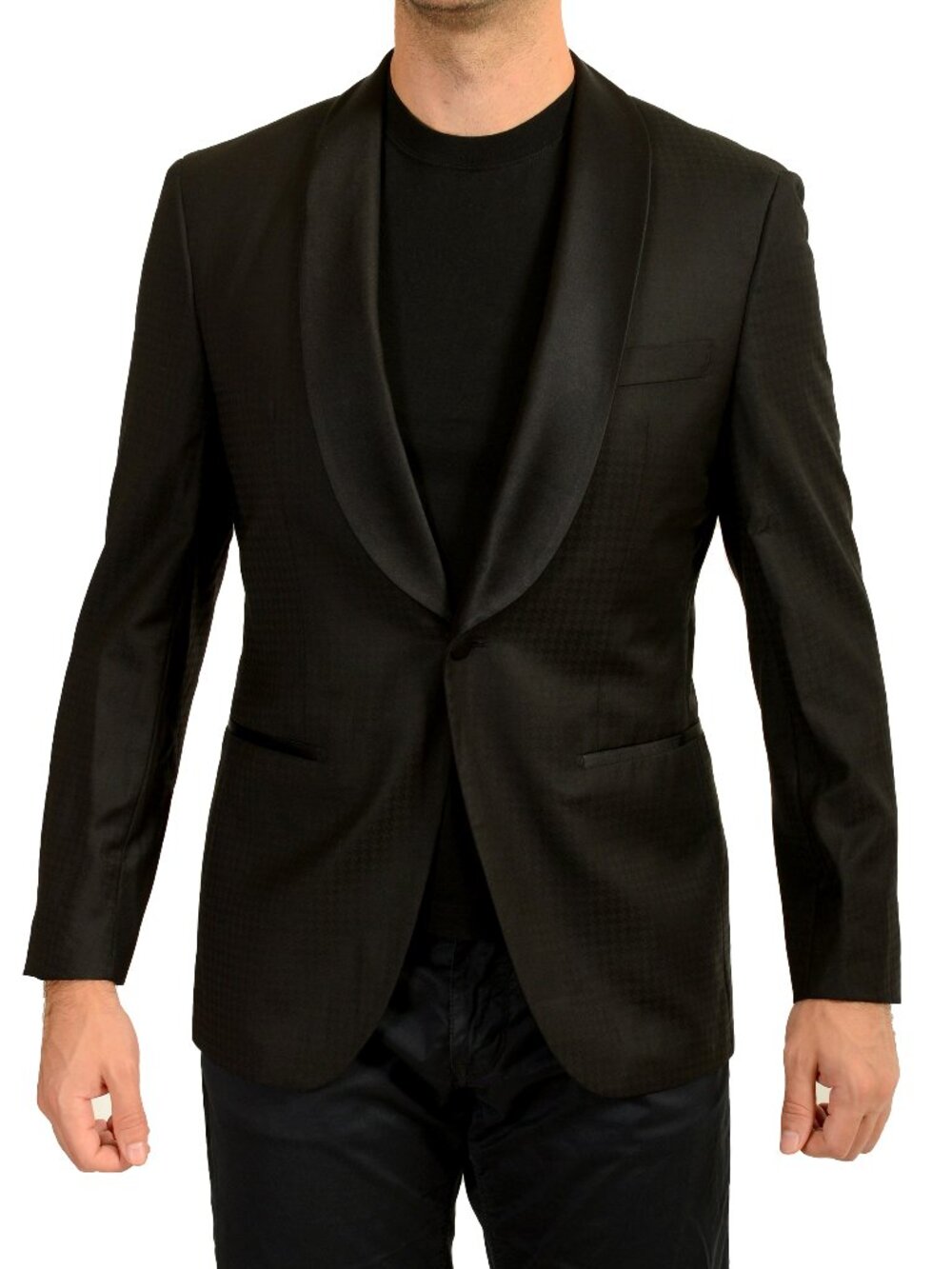 Hugo Boss Men's "T-Harvers-Tux-231" 100% Wool Black Tuxedo Blazer US 38R IT 48R